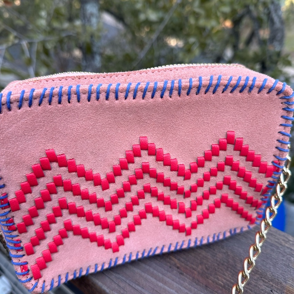 Vintage abercrombie and fitch leather pink purse